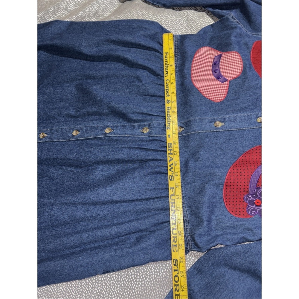 Vintage 90s Haiks Denim Maxi Button Dress Women's XL Cottagecore Teacher Casual - Picture 5 of 7